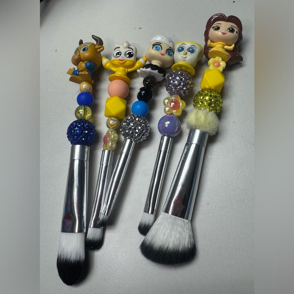 Beauty and the Beast Beaded Makeup Brushes